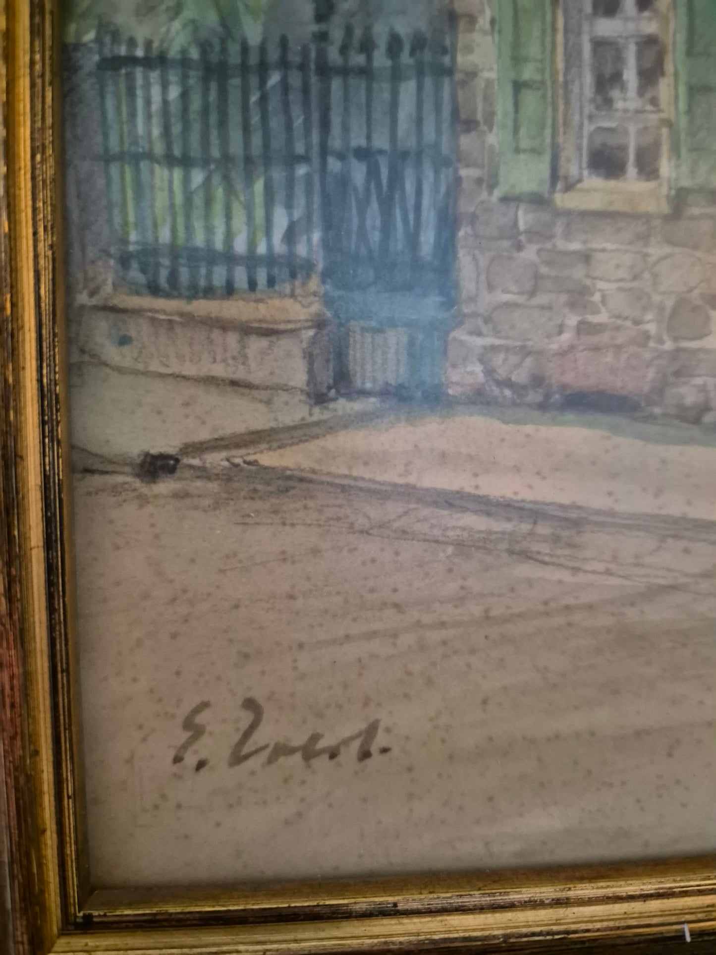 Gemälde Velbert Gründungsstätte Jul. Niederdrenk Handsigniert 32x42cm