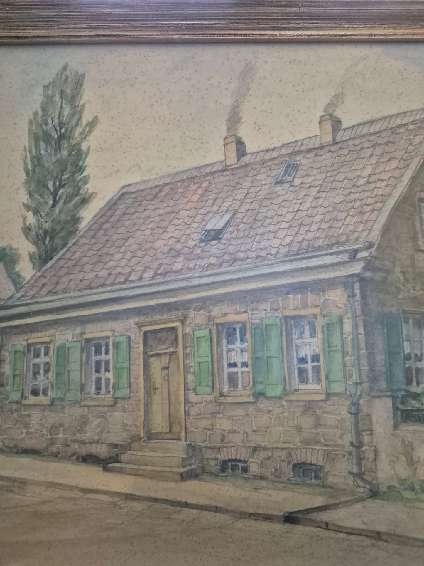 Gemälde Velbert Gründungsstätte Jul. Niederdrenk Handsigniert 32x42cm