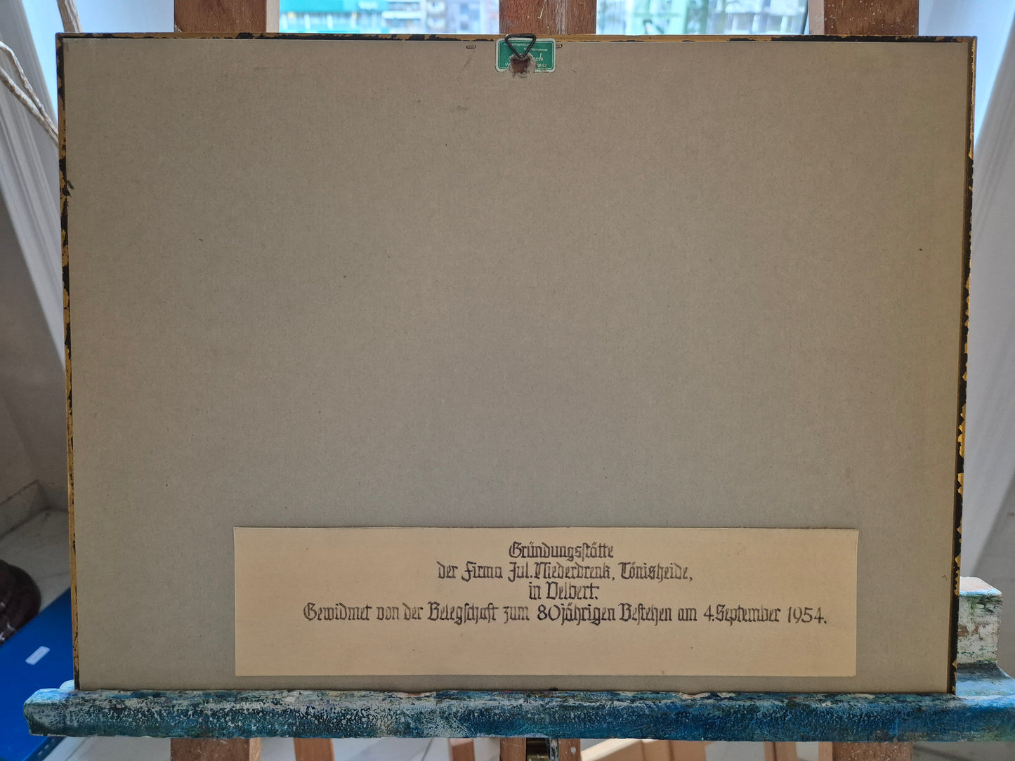 Gemälde Velbert Gründungsstätte Jul. Niederdrenk Handsigniert 32x42cm