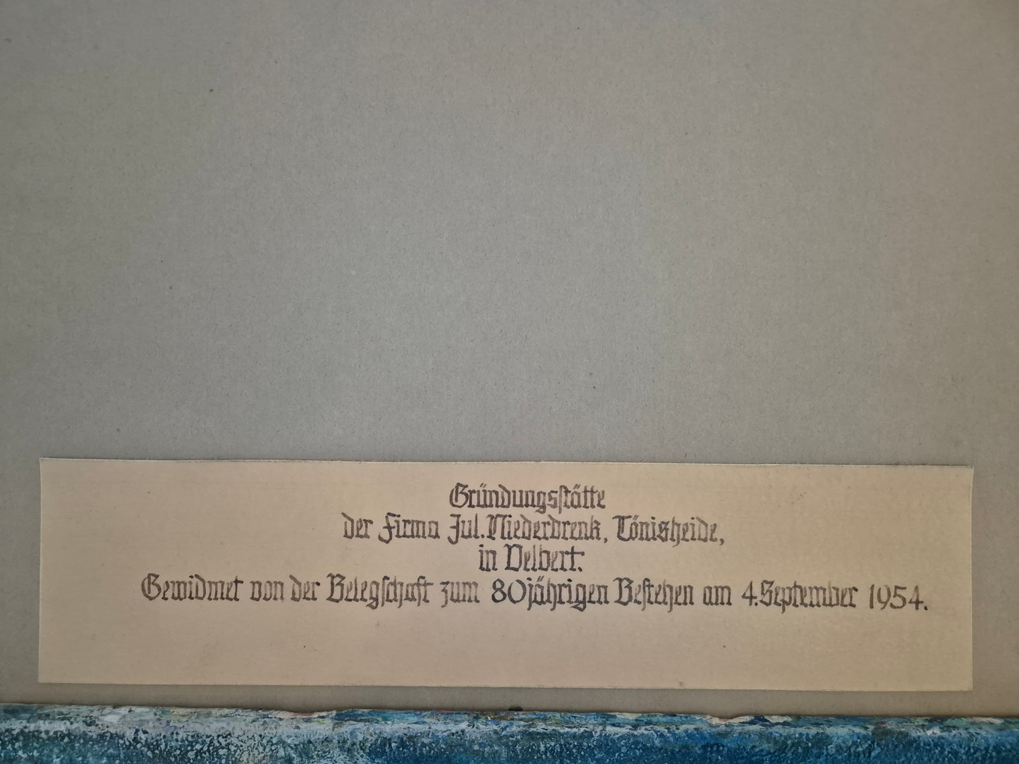 Gemälde Velbert Gründungsstätte Jul. Niederdrenk Handsigniert 32x42cm