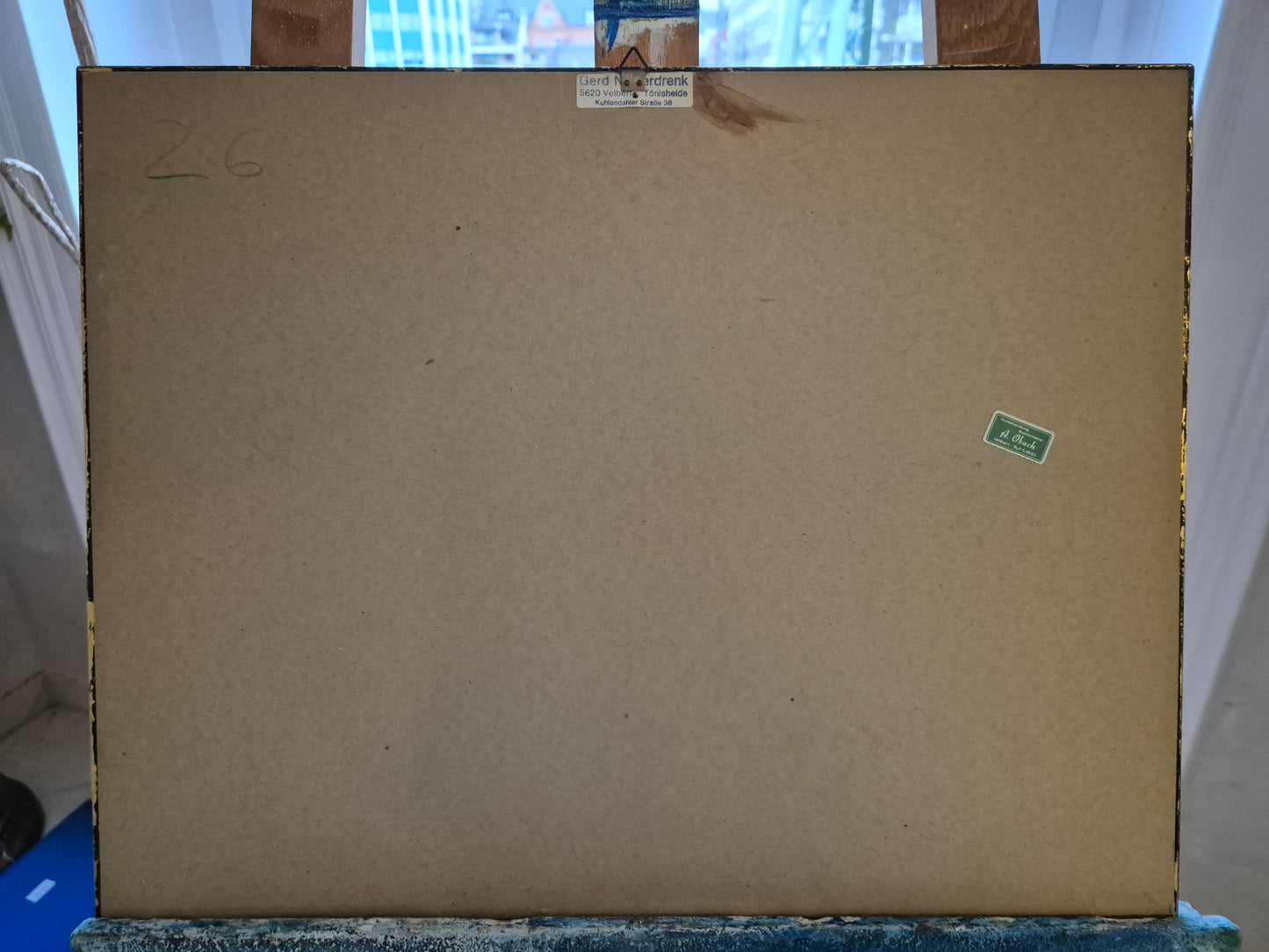 Deutsche Malerschule (XX) Ölgemälde Landschaft mit Wäldern 37x47cm