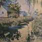 Original Grafik (XX) Lithographie Handsigniert Landschaft Idylle mit Fluss
