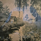 Original Grafik (XX) Lithographie Handsigniert Landschaft Idylle mit Fluss