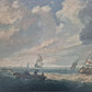 Julius Porcellis (XVII) Gemälde Schiffe in ruhiger See Zertifikat 53x70cm