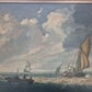 Julius Porcellis (XVII) Gemälde Schiffe in ruhiger See Zertifikat 53x70cm