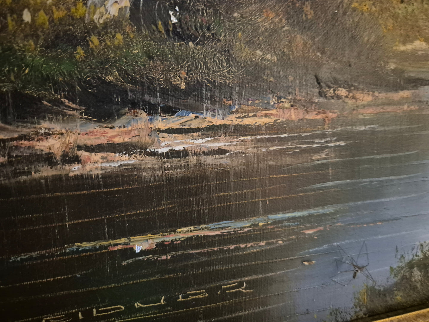 Ludger Leidner (geb. 1930) Ölgemälde Alpenlandschaft 76x96cm