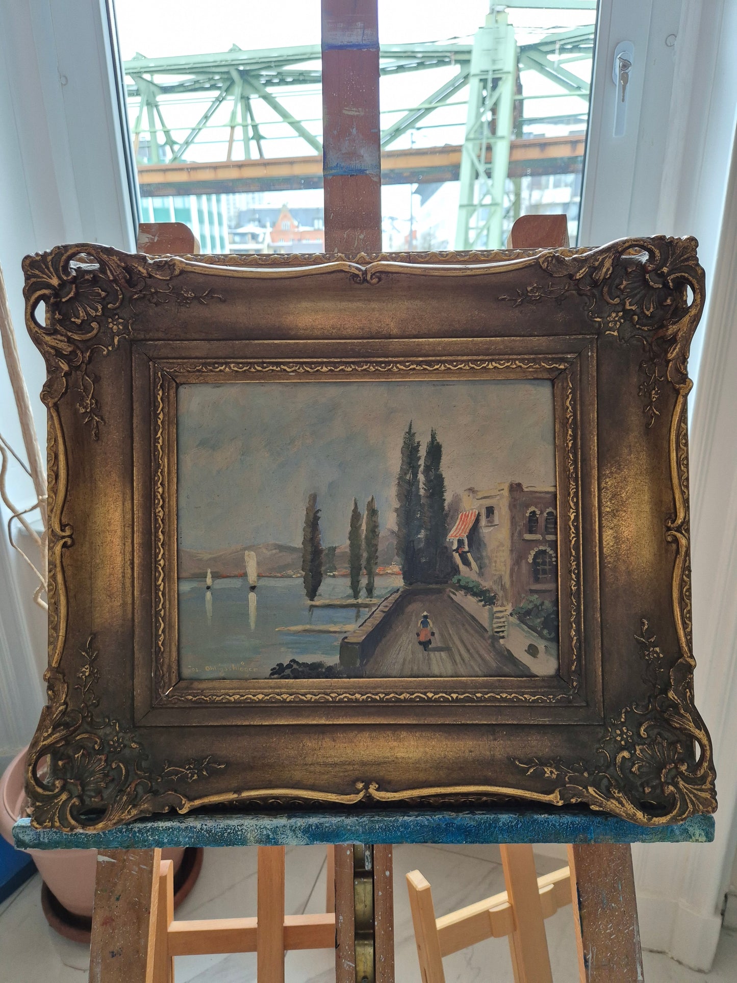 Josef Ohligschläger (1877-1959) Ölgemälde Südküste 43x49cm