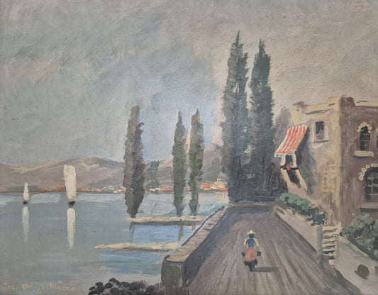 Josef Ohligschläger (1877-1959) Ölgemälde Südküste 43x49cm