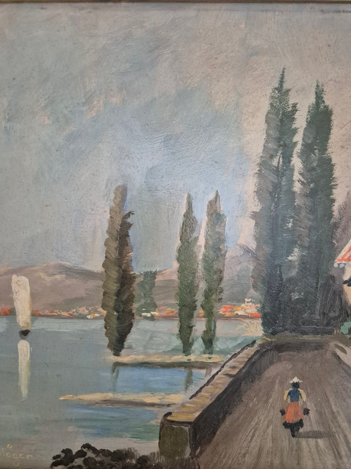 Josef Ohligschläger (1877-1959) Ölgemälde Südküste 43x49cm