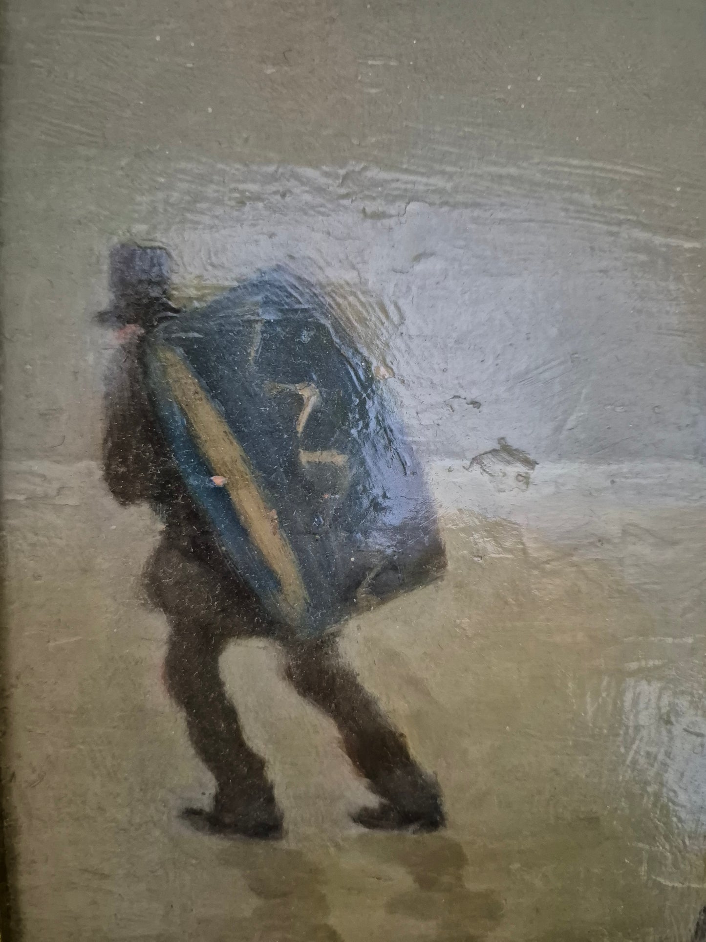 Europäische Schule (XIX-XX) Ölgemälde Handsigniert Winterlandschaft