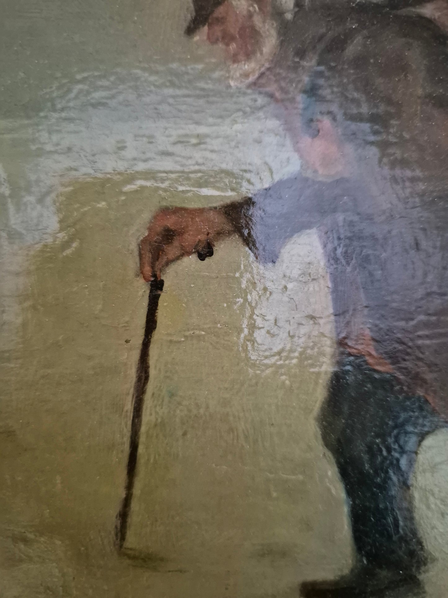 Europäische Schule (XIX-XX) Ölgemälde Handsigniert Winterlandschaft