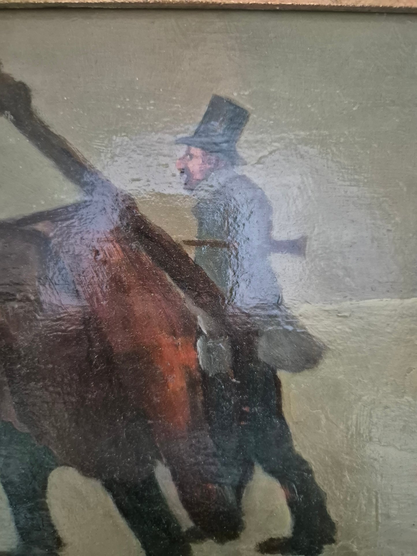 Europäische Schule (XIX-XX) Ölgemälde Handsigniert Winterlandschaft