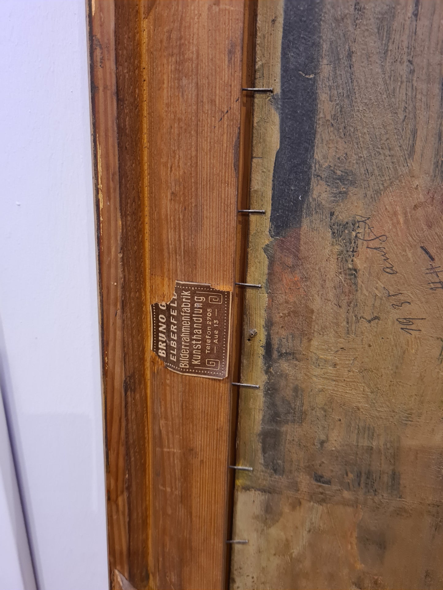 Ölgemälde Stillleben und Akt auf Holz Malerei Holzrahmen signiert 63x60cm