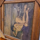 Ölgemälde Stillleben und Akt auf Holz Malerei Holzrahmen signiert 63x60cm