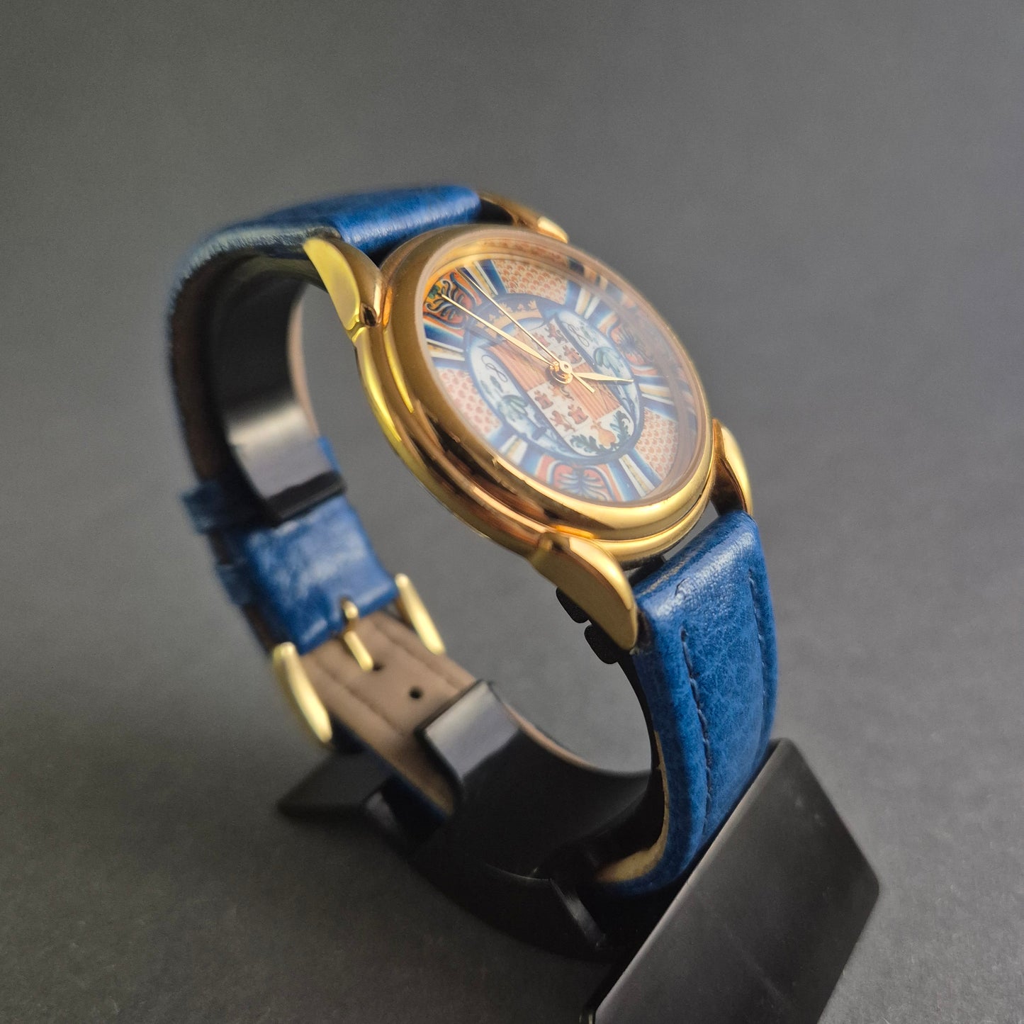 Elegante Palazzo Brugiotti Damenarmbanduhr – Blauem Lederarmband