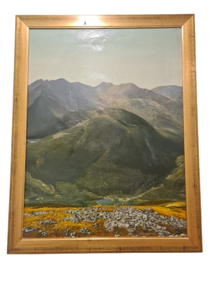 Ölgemälde Landschaftsmalerei Öl auf Leinwand signiert Holzrahmen Gold 90x70cm