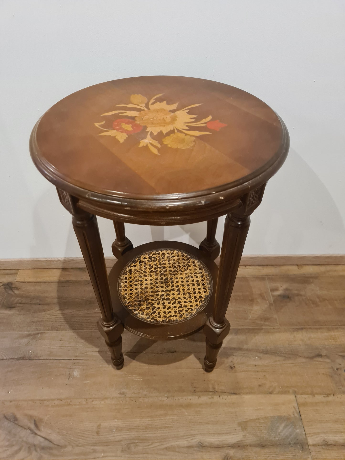 Beistelltisch Blumensäule Tisch Jugendstil Florale Motive 65cm