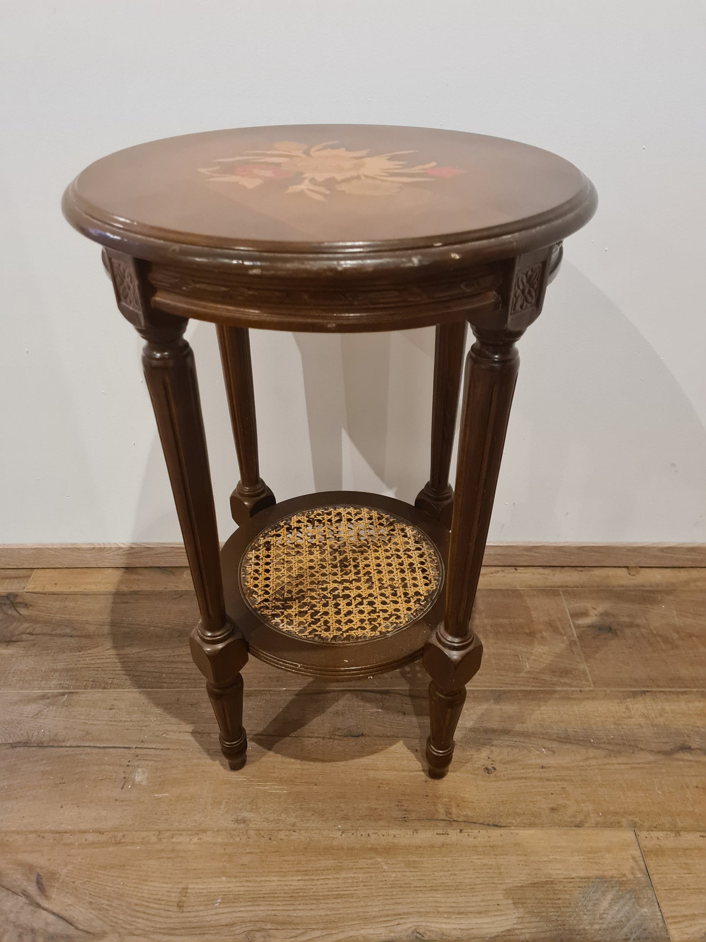 Beistelltisch Blumensäule Tisch Jugendstil Florale Motive 65cm