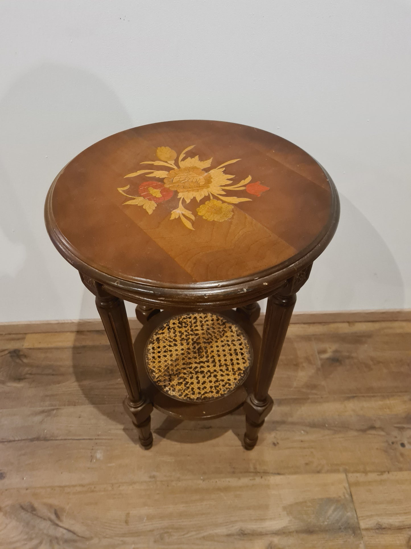 Beistelltisch Blumensäule Tisch Jugendstil Florale Motive 65cm