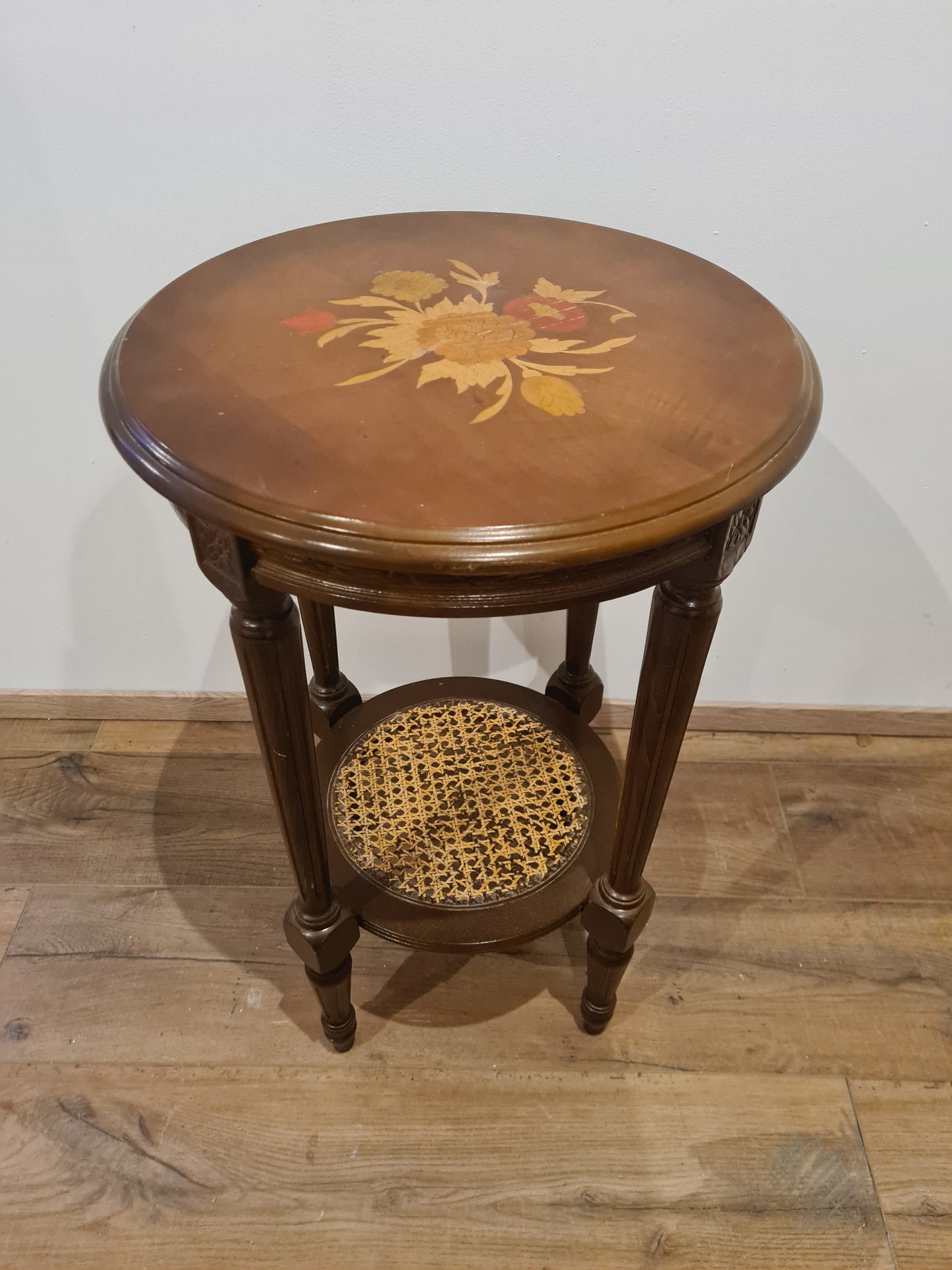 Beistelltisch Blumensäule Tisch Jugendstil Florale Motive 65cm