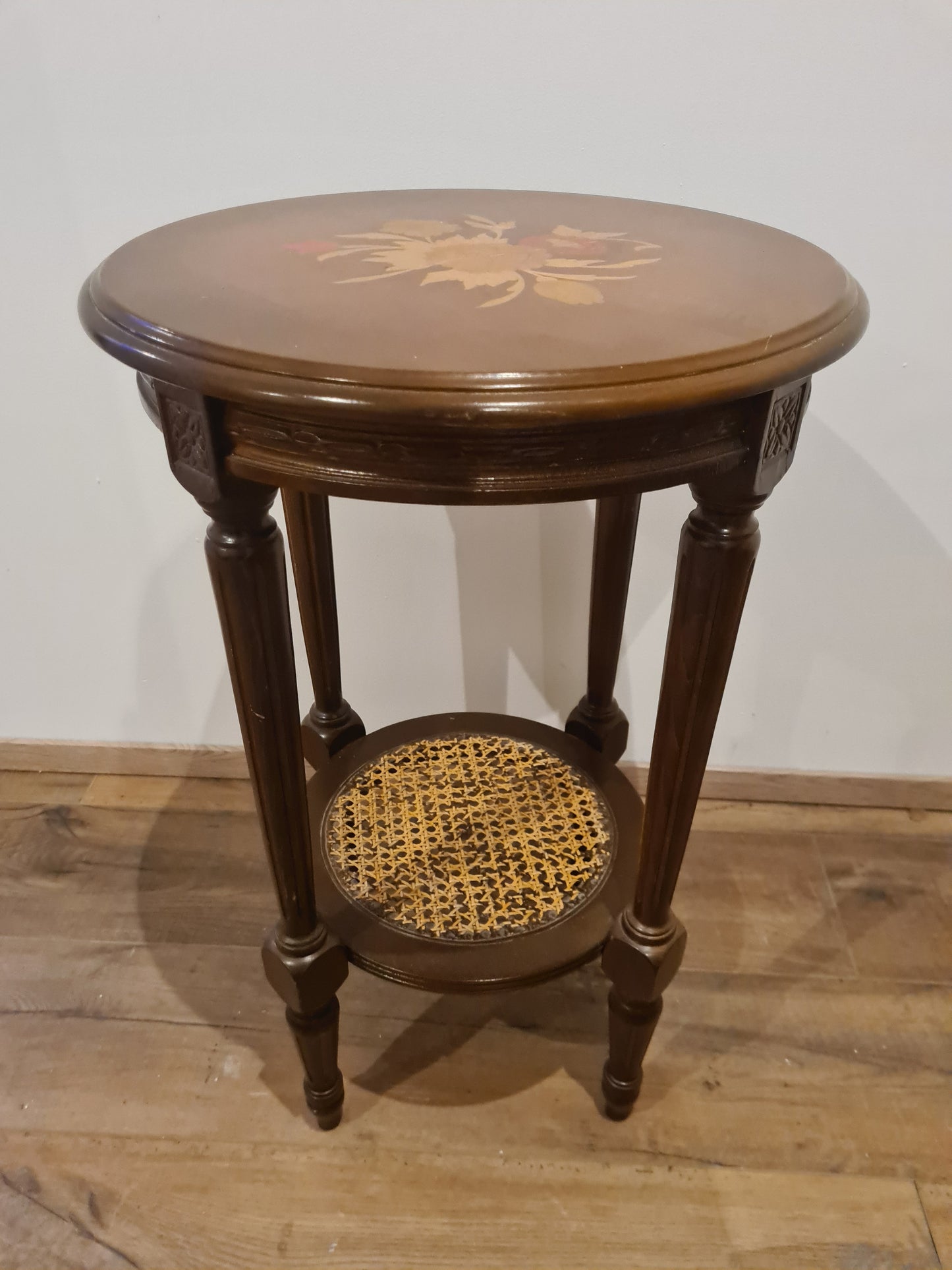 Beistelltisch Blumensäule Tisch Jugendstil Florale Motive 65cm