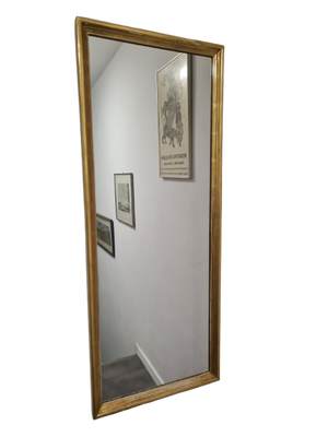 Jugendstil Spiegel vergoldet Holzrahmen Wandspiegel 110x45cm