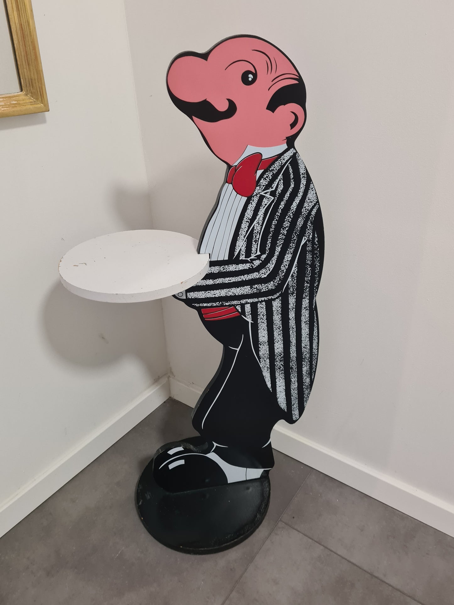 Vintage Retro Butler Stummer Diener Dekofigur Holz James 90cm