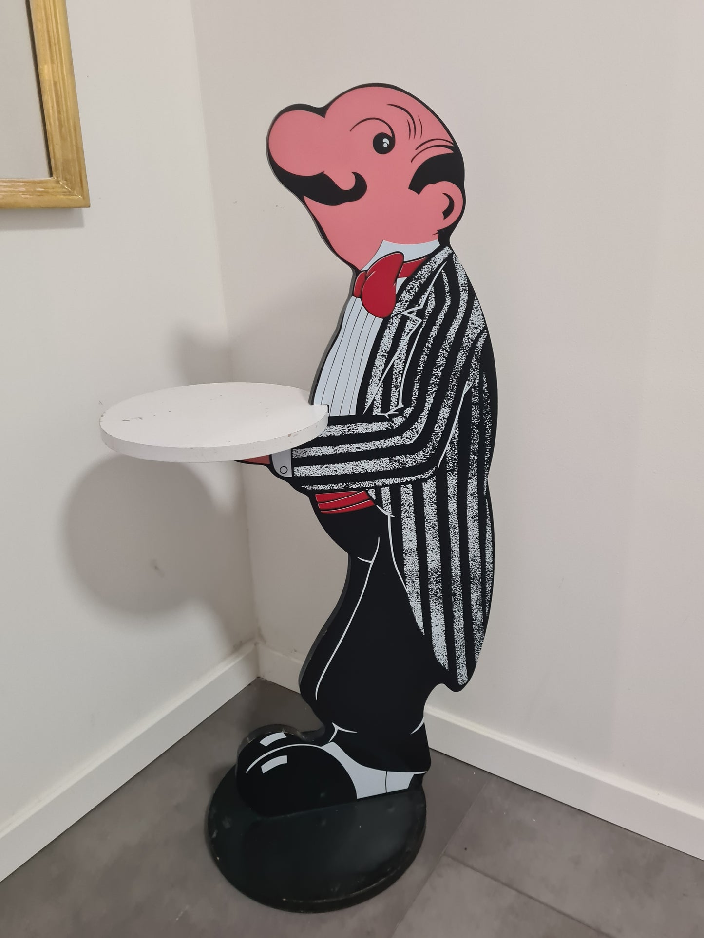 Vintage Retro Butler Stummer Diener Dekofigur Holz James 90cm