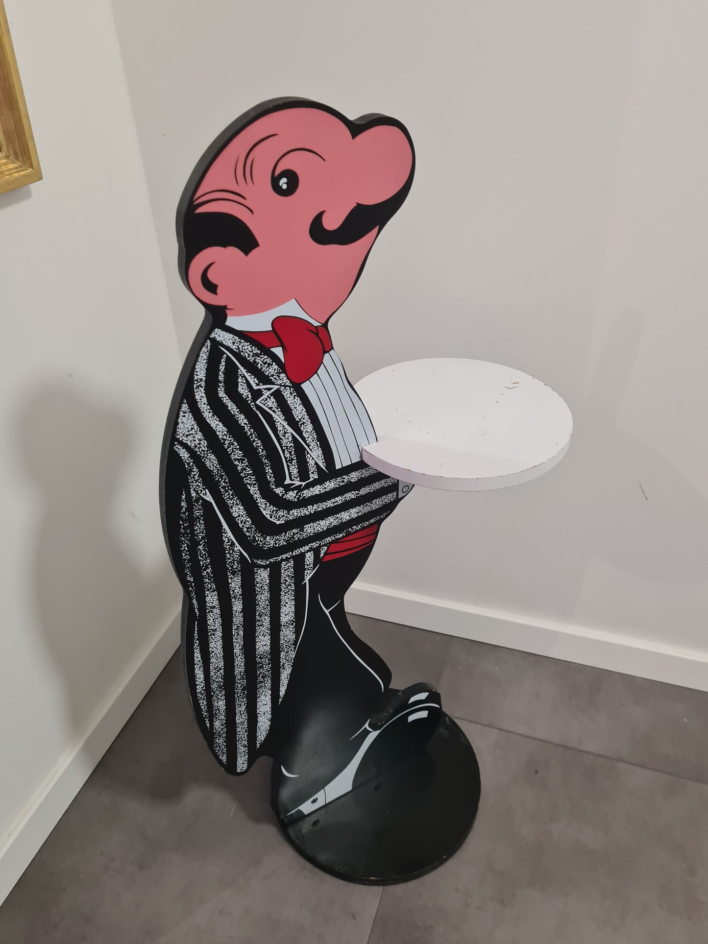 Vintage Retro Butler Stummer Diener Dekofigur Holz James 90cm