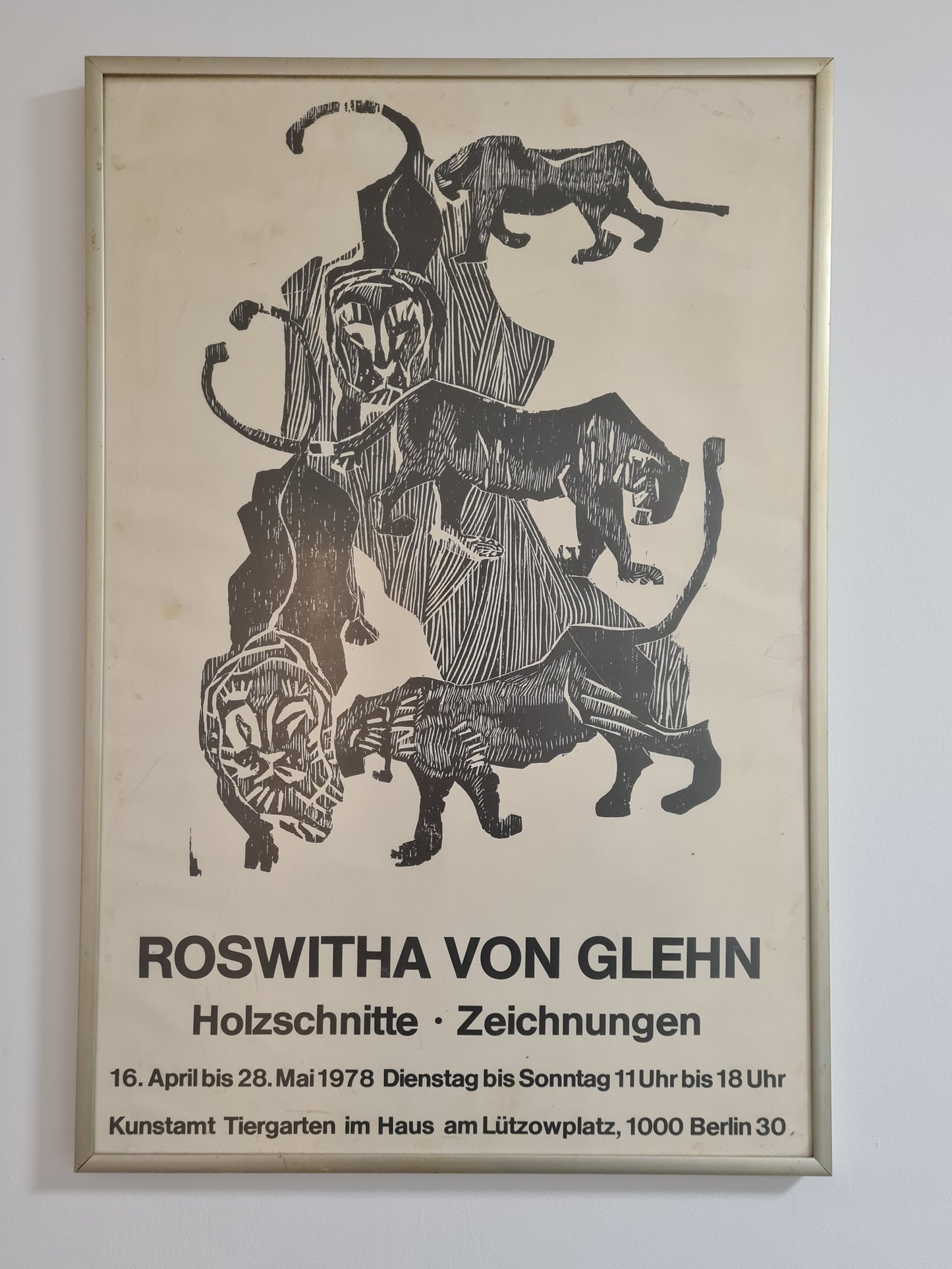 Kunstausstellung Plakatt Roswitha von Glehn Mai 1978 62x40cm