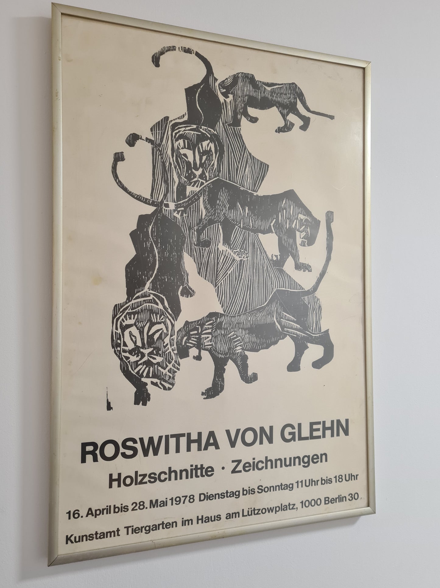 Kunstausstellung Plakatt Roswitha von Glehn Mai 1978 62x40cm
