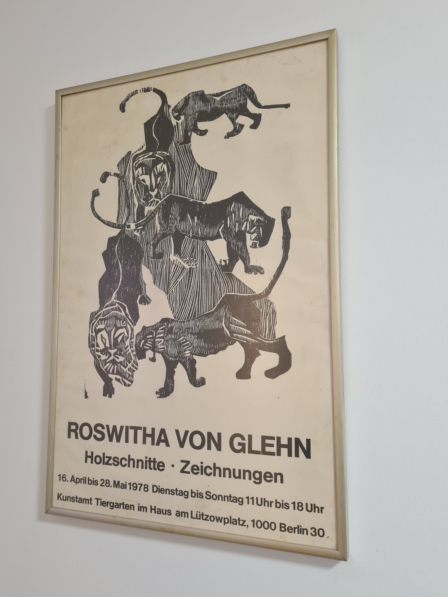 Kunstausstellung Plakatt Roswitha von Glehn Mai 1978 62x40cm