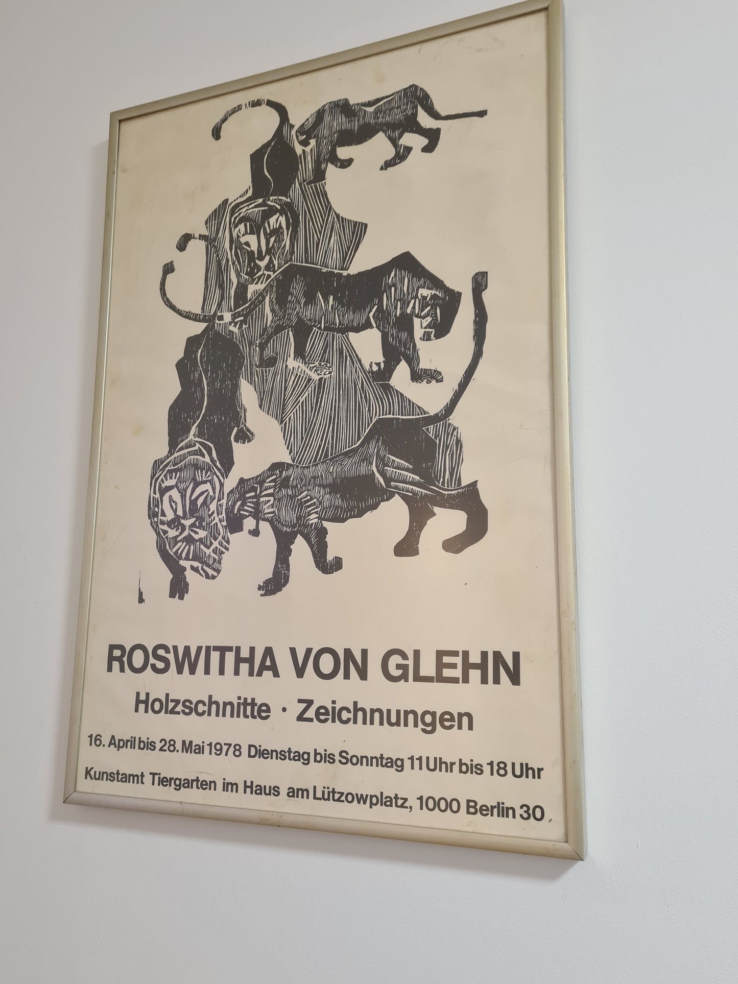 Kunstausstellung Plakatt Roswitha von Glehn Mai 1978 62x40cm