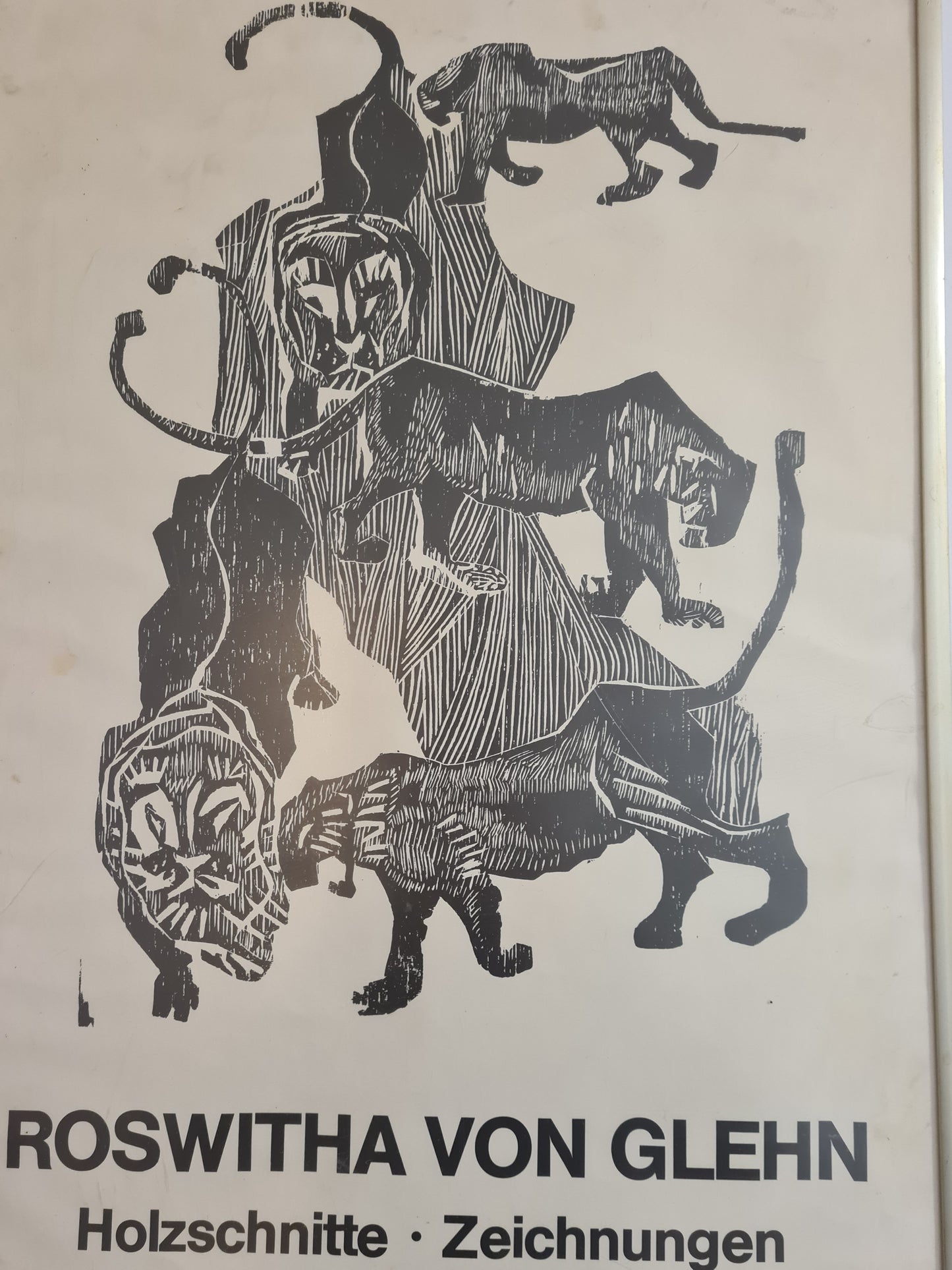 Kunstausstellung Plakatt Roswitha von Glehn Mai 1978 62x40cm