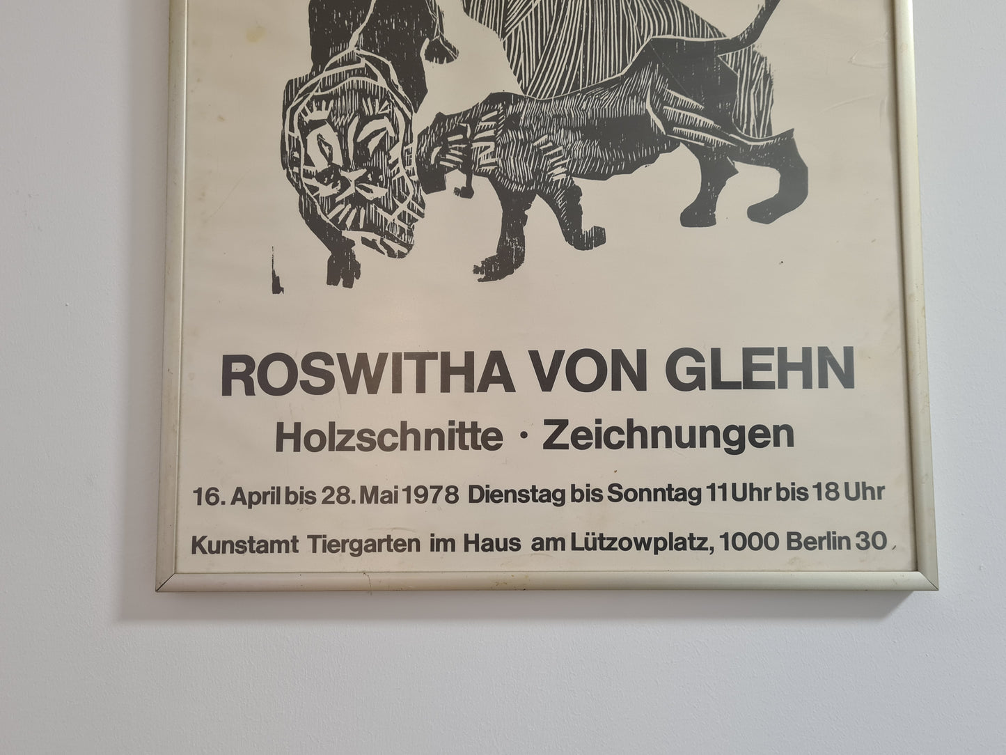 Kunstausstellung Plakatt Roswitha von Glehn Mai 1978 62x40cm