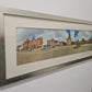 Panorama Foto Stadtansicht Husum Fotografie gerahmt 105x40cm