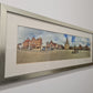 Panorama Foto Stadtansicht Husum Fotografie gerahmt 105x40cm