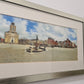 Panorama Foto Stadtansicht Husum Fotografie gerahmt 105x40cm