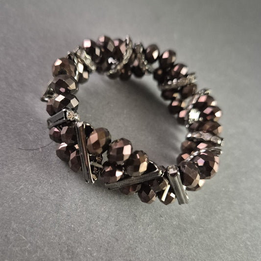 Braunes Funkel-Armband mit Kristallglas – Edler Look für jeden Anlass