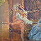 Prof Arthur Müller (XX) Ölgemälde Rokoko Saal mit Ballerina 65x55cm