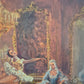 Prof Arthur Müller (XX) Ölgemälde Rokoko Saal mit Ballerina 65x55cm