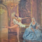 Prof Arthur Müller (XX) Ölgemälde Rokoko Saal mit Ballerina 65x55cm