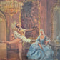Prof Arthur Müller (XX) Ölgemälde Rokoko Saal mit Ballerina 65x55cm