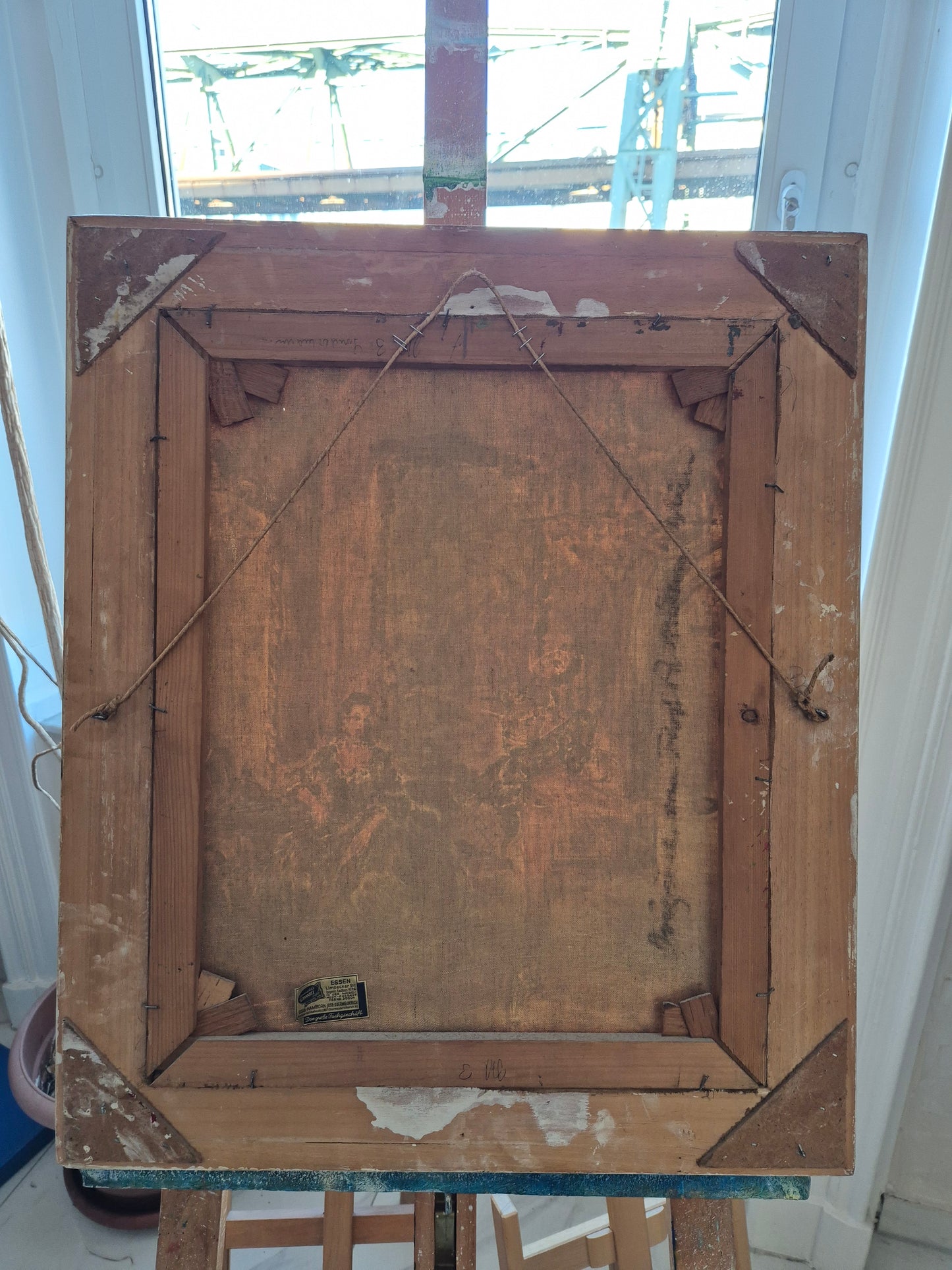 Prof Arthur Müller (XX) Ölgemälde Rokoko Saal mit Ballerina 65x55cm