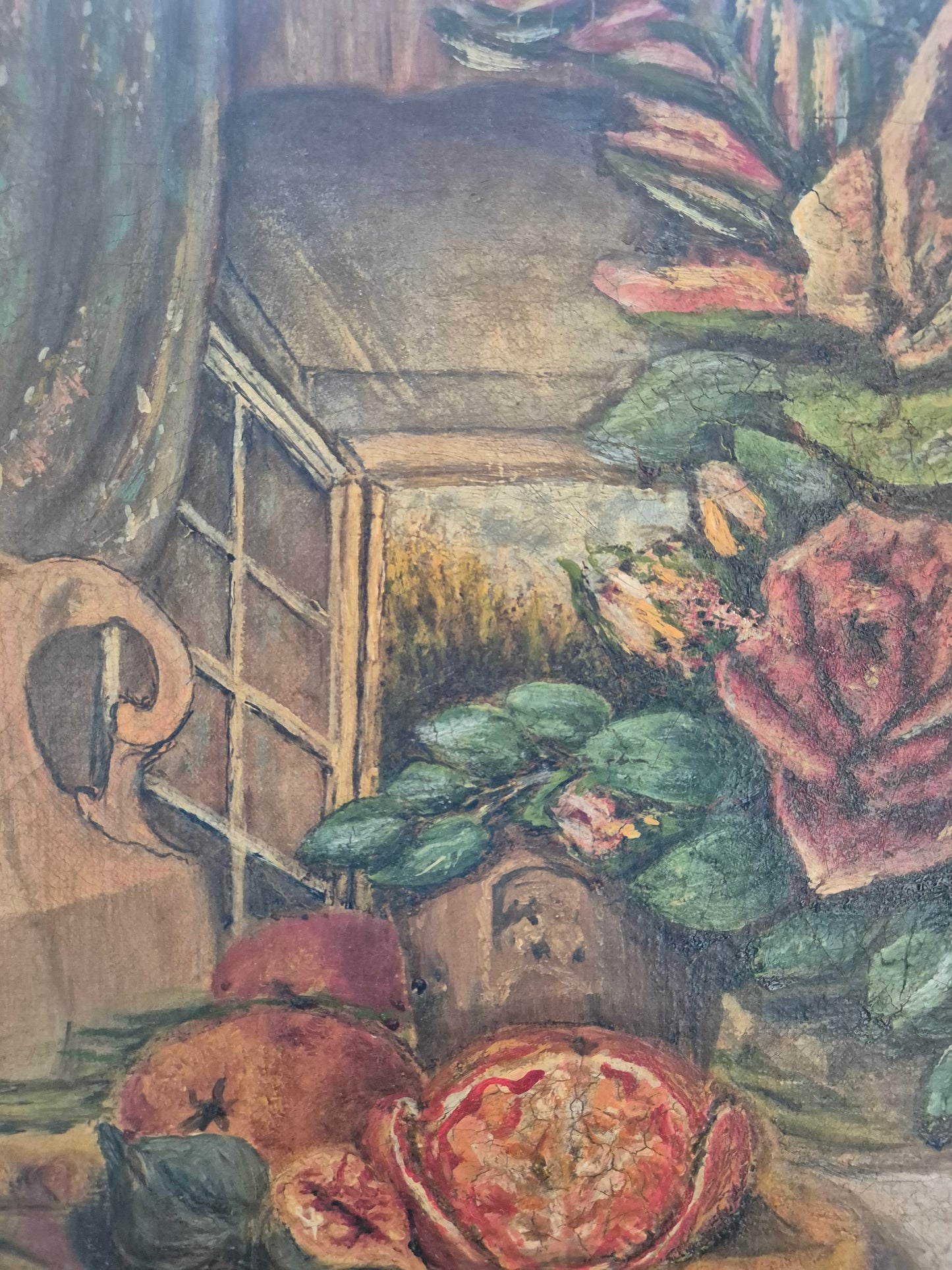 Deutsche Schule (XIX-XX) Ölgemälde Handsigniert Stillleben Moderne 40x60