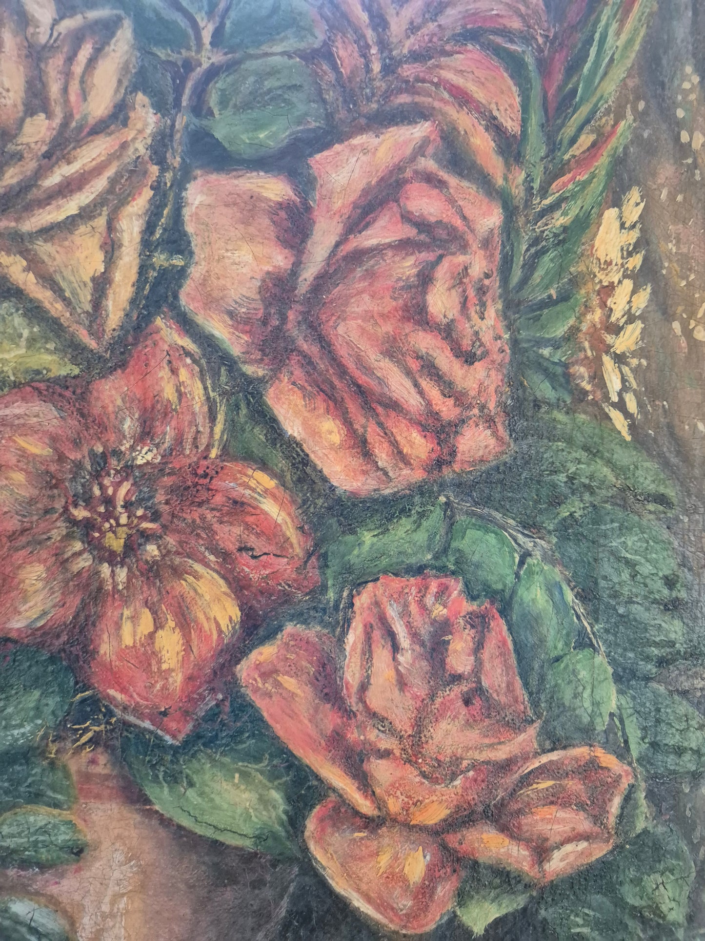 Deutsche Schule (XIX-XX) Ölgemälde Handsigniert Stillleben Moderne 40x60