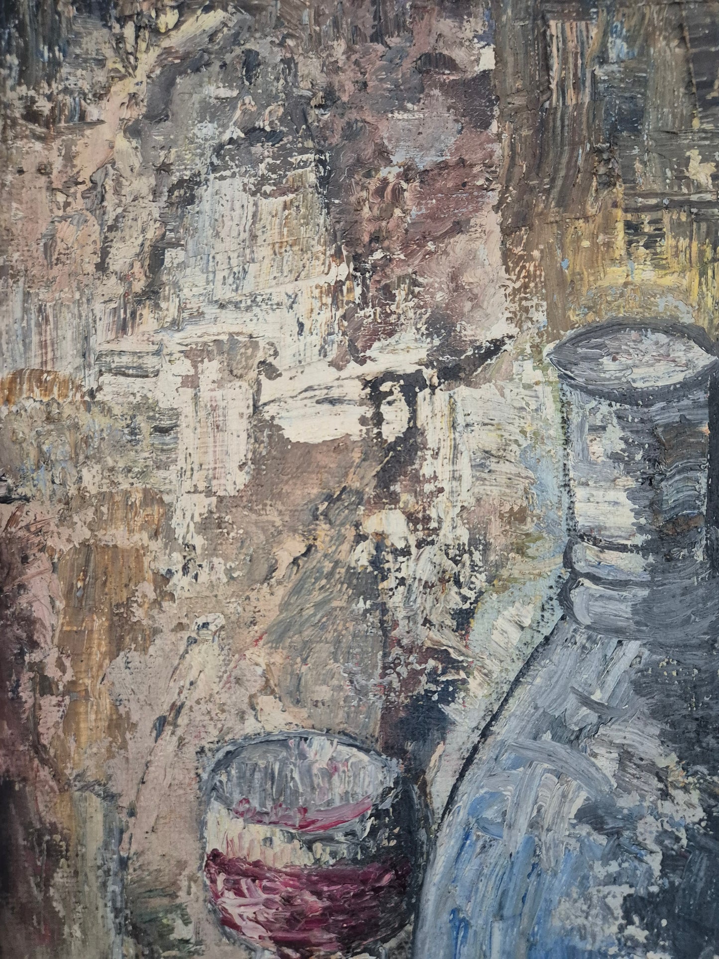 Sturm (XX) Ölgemälde Stillleben Moderne Malerei Handsigniert Datiert 1963