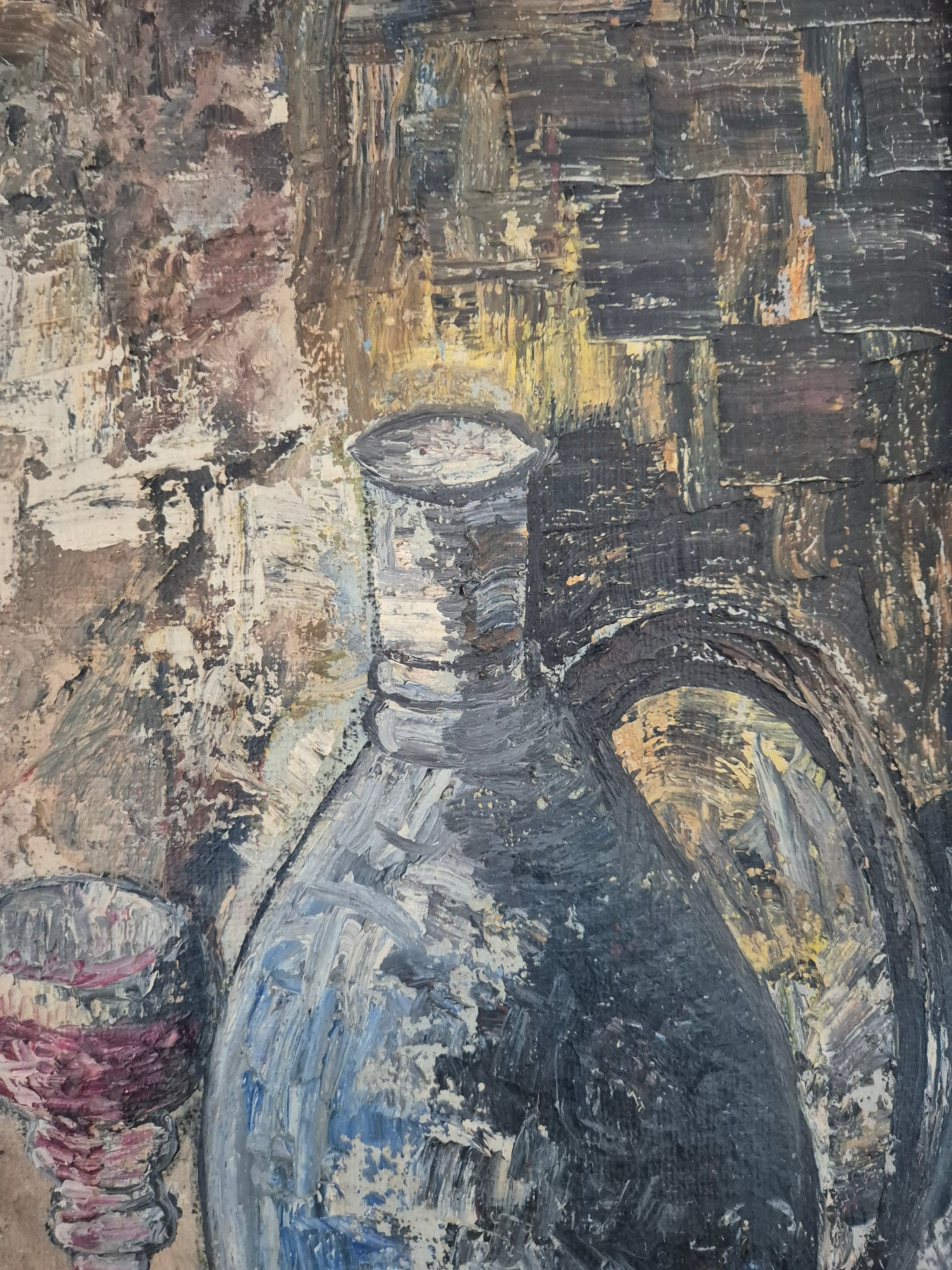 Sturm (XX) Ölgemälde Stillleben Moderne Malerei Handsigniert Datiert 1963