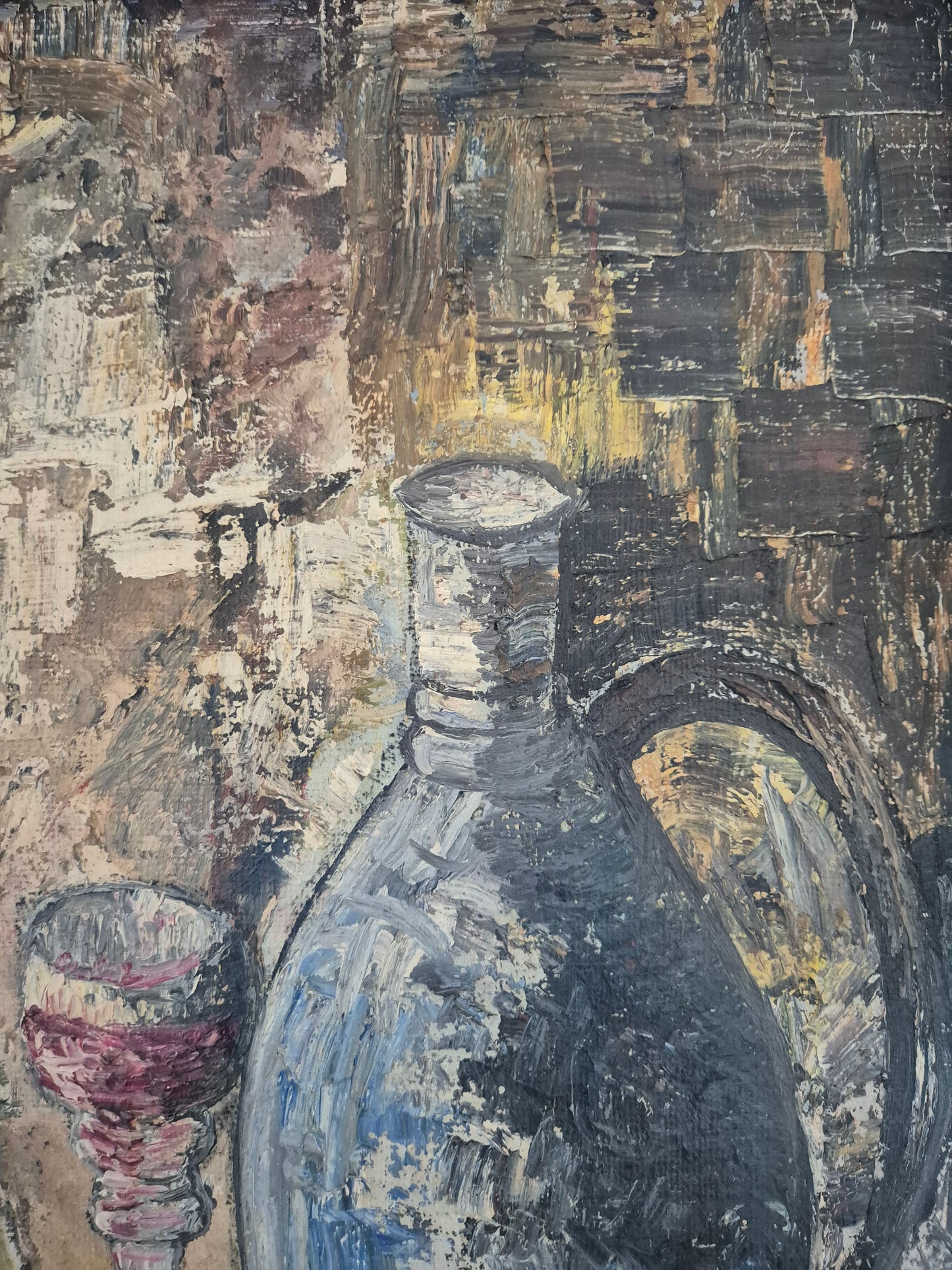 Sturm (XX) Ölgemälde Stillleben Moderne Malerei Handsigniert Datiert 1963