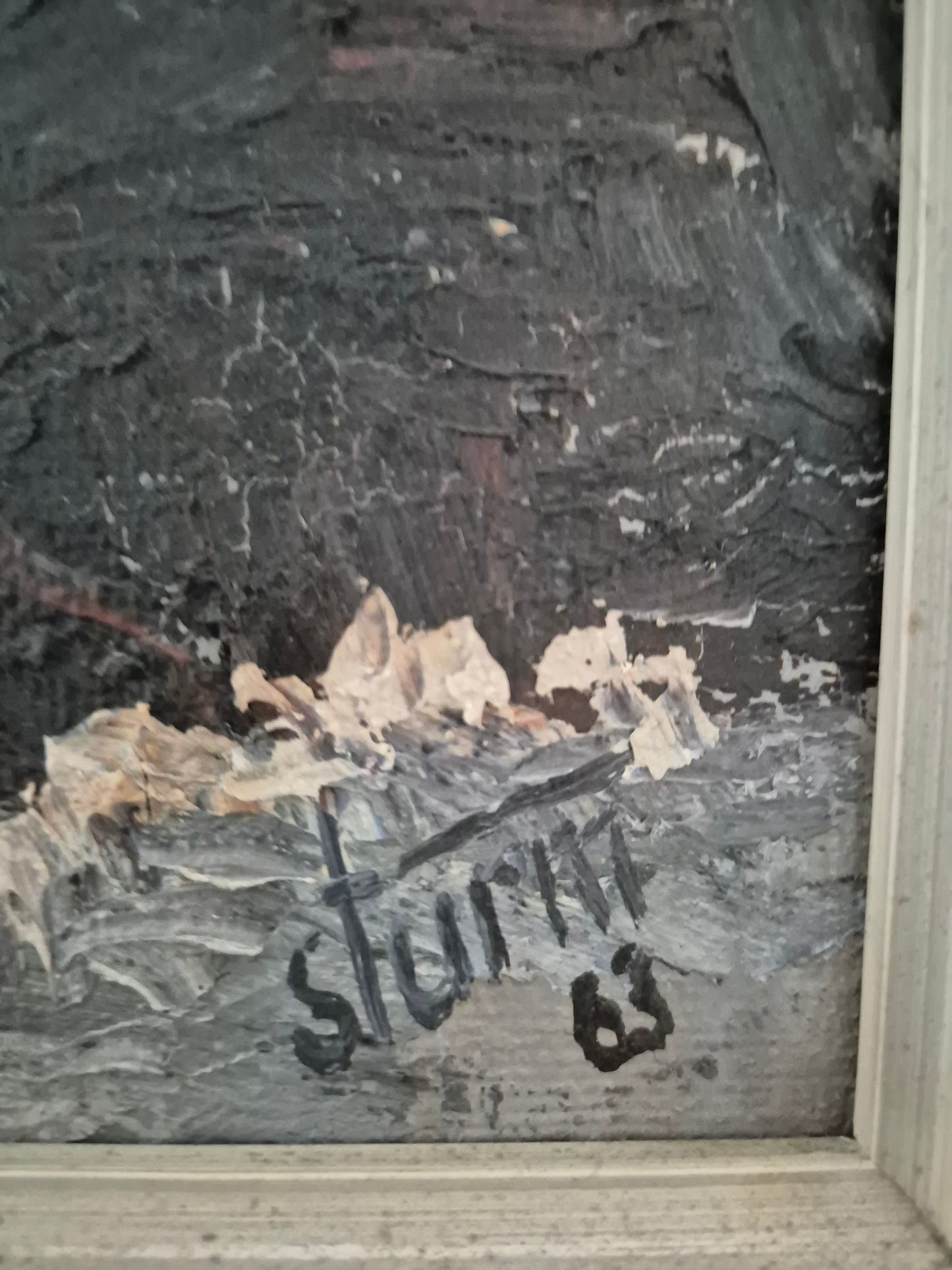 Sturm (XX) Ölgemälde Stillleben Moderne Malerei Handsigniert Datiert 1963